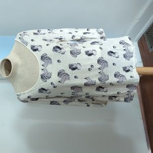 Anthropologie cotton squirrel tee XL